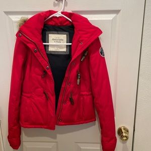 Abercrombie and Fitch Red cozy jacket